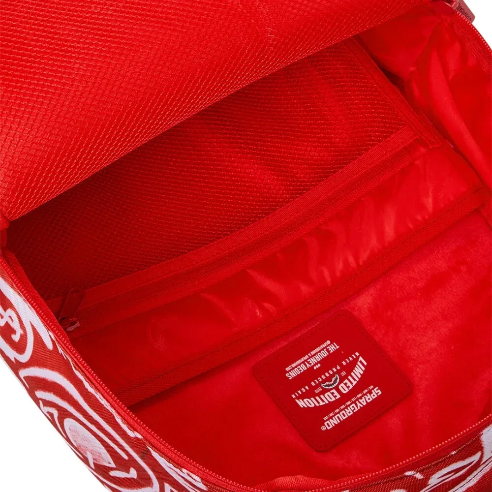 Sprayground Graffiti Wall Red Backpack Unisex Multicolor Shoulder Strap SGB39